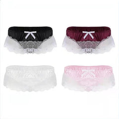 Sexy Bow Lace Lace Exposed Low Waist Erotic Panties