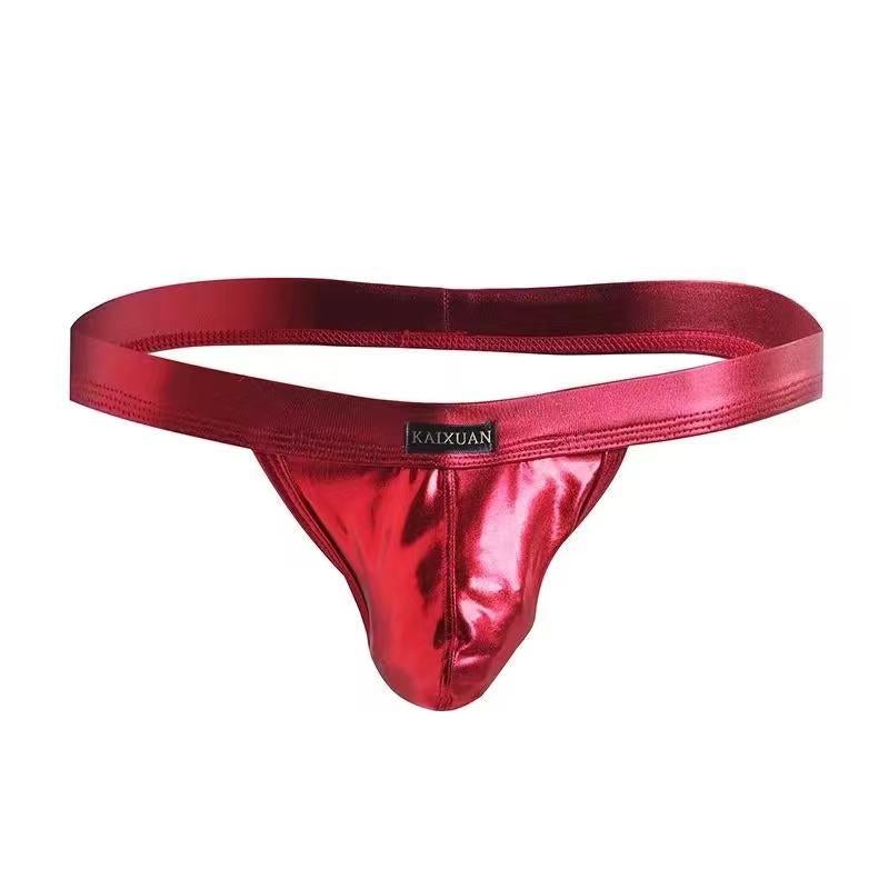 Low-Rise Bright Leather Sexy Thong