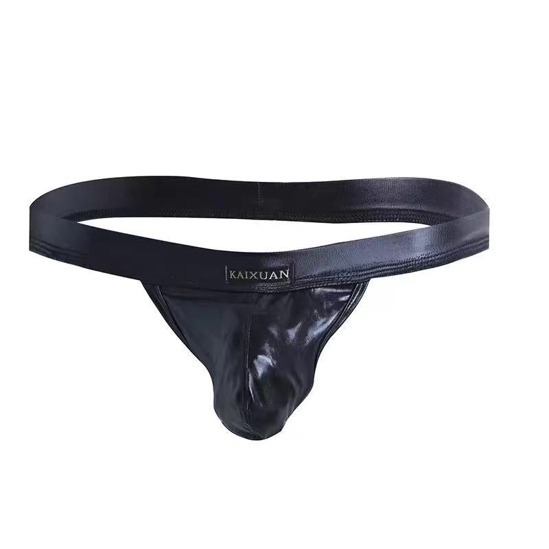 Low-Rise Bright Leather Sexy Thong