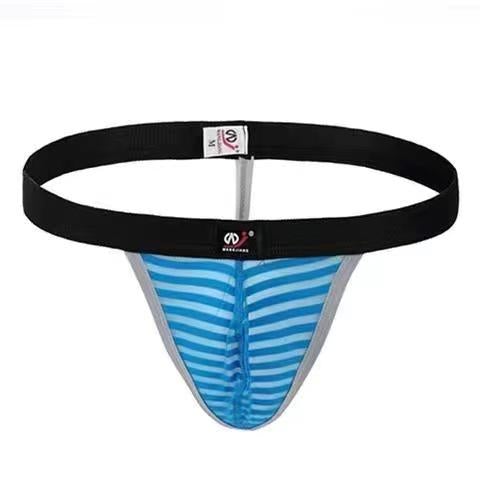 Fashion Striped Mesh Thong