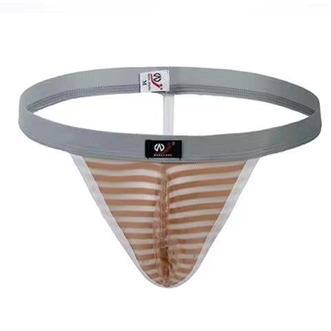 Fashion Striped Mesh Thong