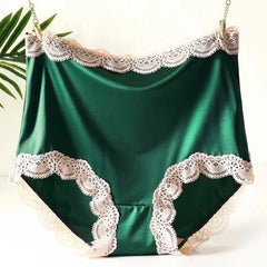 Ladies Pure Cotton High Waist Large Size Ice Silk Panties