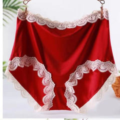 Ladies Pure Cotton High Waist Large Size Ice Silk Panties