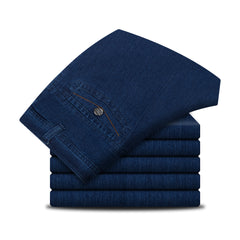 Men's High Waist Straight Loose Stretch Jeans