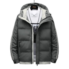 Side Striped Hooded Jacket