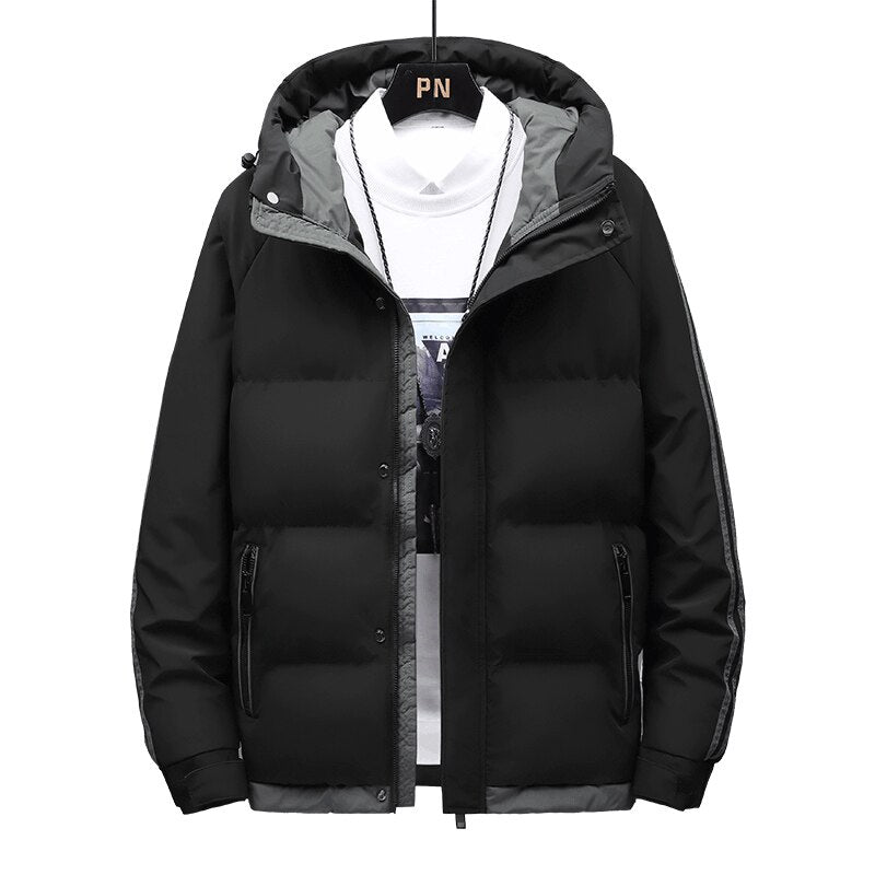 Side Striped Hooded Jacket