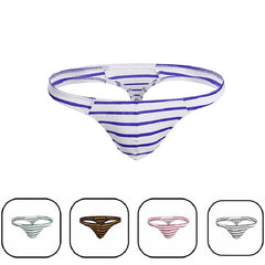 Men's Sexy Cotton Breathable Striped Thong