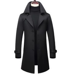Men's Single-breasted Classic Trench Coat
