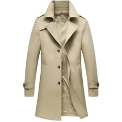 Men's Single-breasted Classic Trench Coat