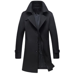Men's Single-breasted Classic Trench Coat