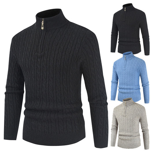 2022 New Men's Zip Turtleneck Sweater