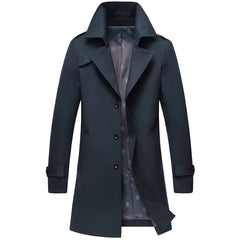 Men's Single-breasted Classic Trench Coat
