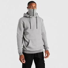 Men's Hooded Mask Zipper Fleece Hoodie