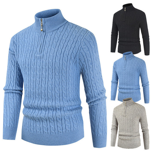2022 New Men's Zip Turtleneck Sweater