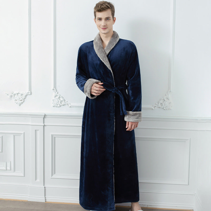 Thickened Flannel Bathrobe Pajamas