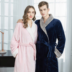 Thickened Flannel Bathrobe Pajamas