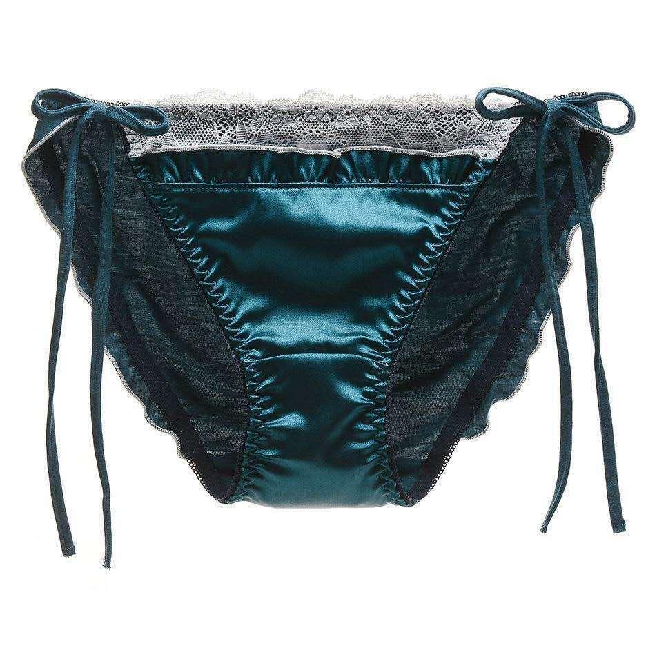 Lace Silk Tie Panties -  