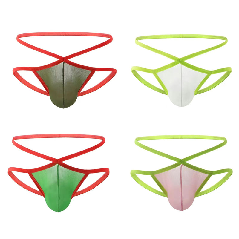 Ultra-Thin Contrast Color Thong -  