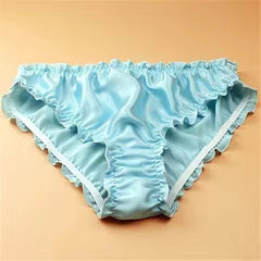 Ruffled New 100% mulberry silk panty