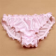 Ruffled New 100% mulberry silk panty