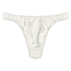 Men's Sexy Shiny Silk Solid Color Panties