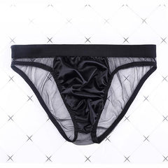 Men's Sexy Low Rise Mesh Bikini Briefs