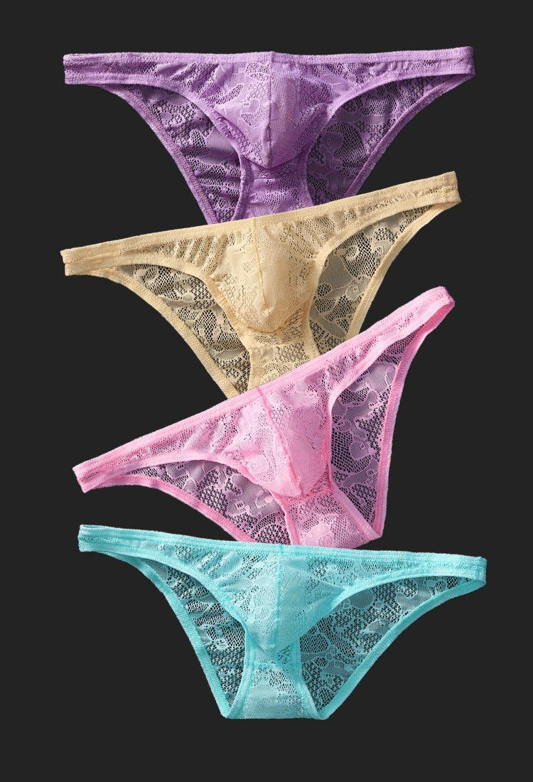 Men Lace Transparent Panties -  Fashion Men's Panties