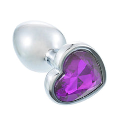 Anal Plug Heart Stainless Steel Crystal Anal Plug Removable Butt Plug