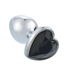 Anal Plug Heart Stainless Steel Crystal Anal Plug Removable Butt Plug