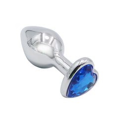 Anal Plug Heart Stainless Steel Crystal Anal Plug Removable Butt Plug