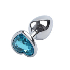Anal Plug Heart Stainless Steel Crystal Anal Plug Removable Butt Plug