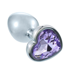 Anal Plug Heart Stainless Steel Crystal Anal Plug Removable Butt Plug