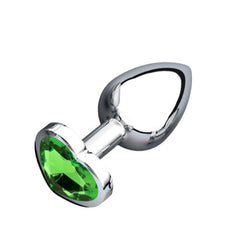 Anal Plug Heart Stainless Steel Crystal Anal Plug Removable Butt Plug