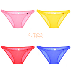Men's Ice Silk Transparent Briefs