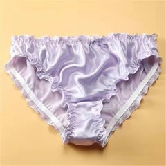 Ruffled New 100% mulberry silk panty