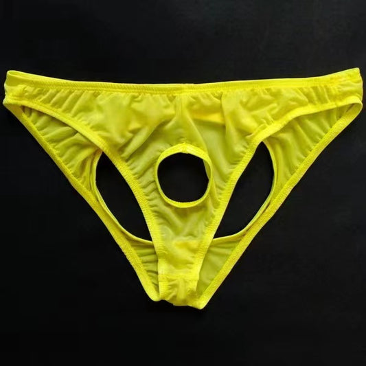 Ice Silk Transparent Hollow Thong