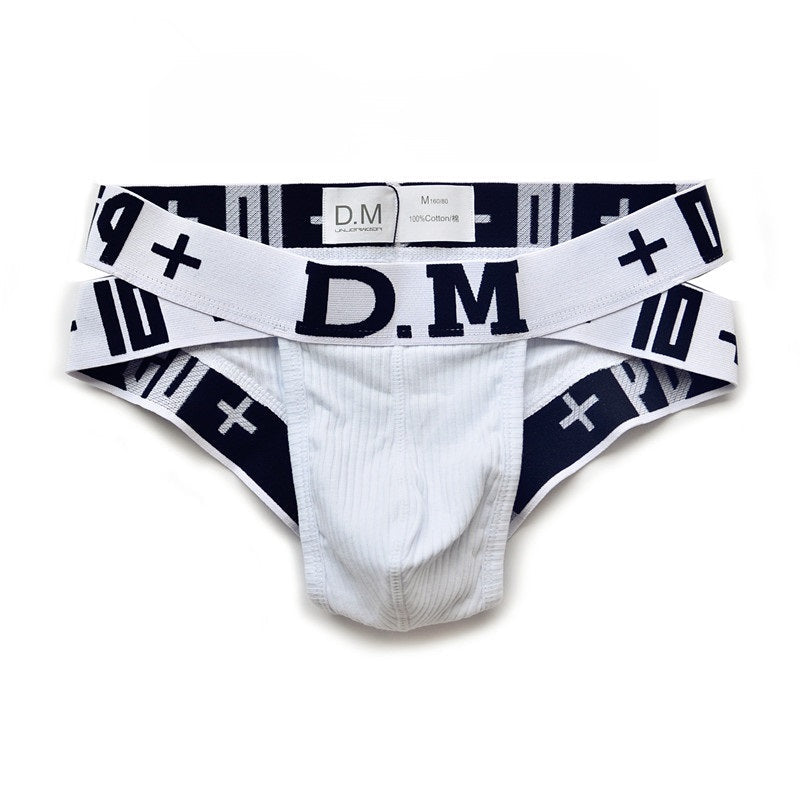 Men's Letter Fashion Low Waist Cotton Briefs