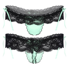 Sexy Men Cute Lace Thong -  Fashion Men's Panties