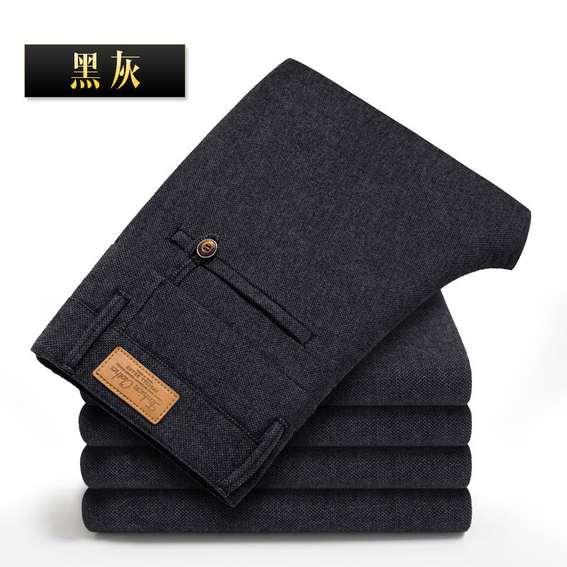 Men's Slim Fit Stretch Cotton Linen Casual Pants
