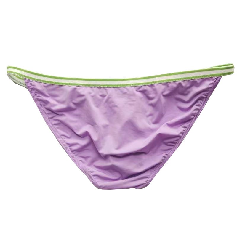 Men's Low-Rise Solid Color Ice Silk Briefs -  