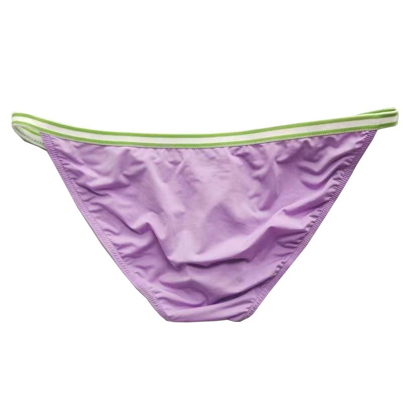 Men's Low-Rise Solid Color Ice Silk Briefs -  