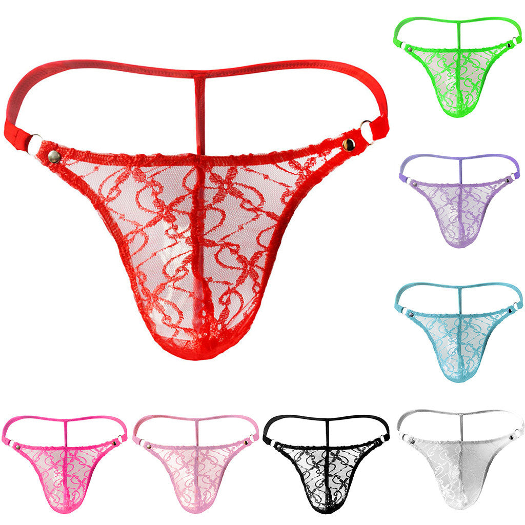 Low-Rise Sexy Lace Thong -  Fashion Men's Panties