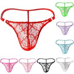 Low-Rise Sexy Lace Thong -  Fashion Men's Panties