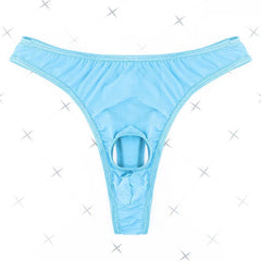 Men's Open Low-Rise Ice Silk Thong -  