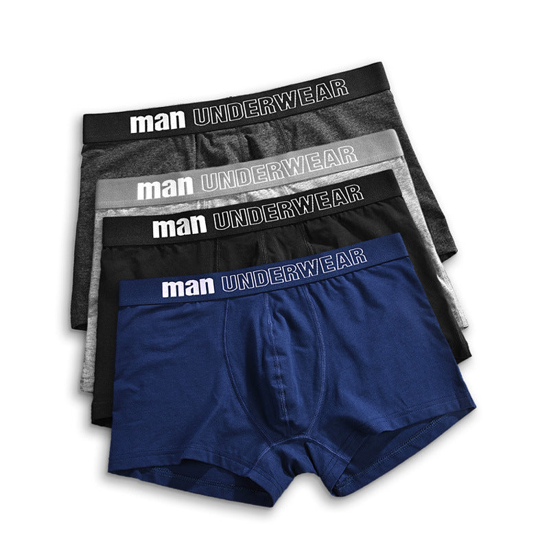 【4 PCS】Men's Cotton Comfort Plus Size Boxer Underwear