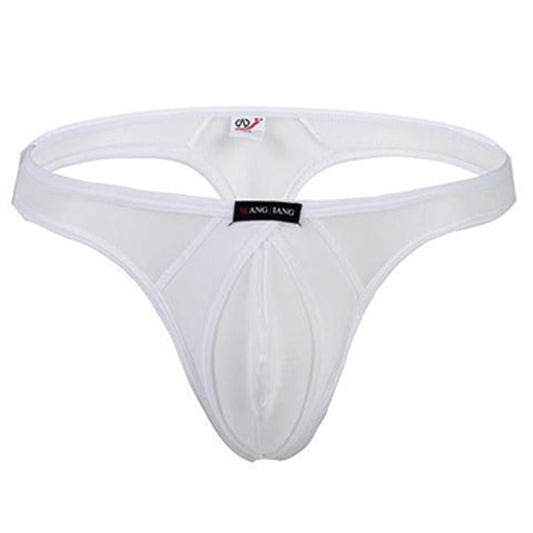 Men's low-rise mesh transparent thong -  