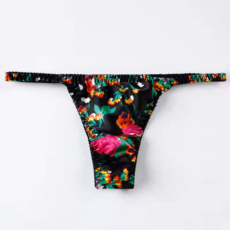 100% mulberry silk printed panties