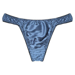Men's Sexy Shiny Silk Solid Color Panties