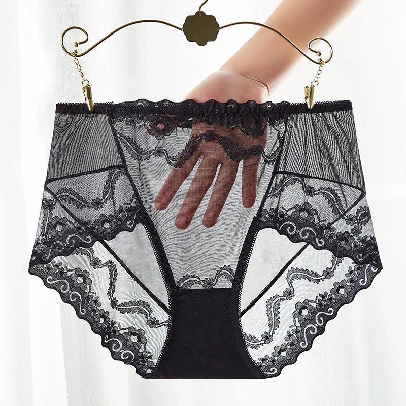 Sexy Mid-High Waist Lace Panties