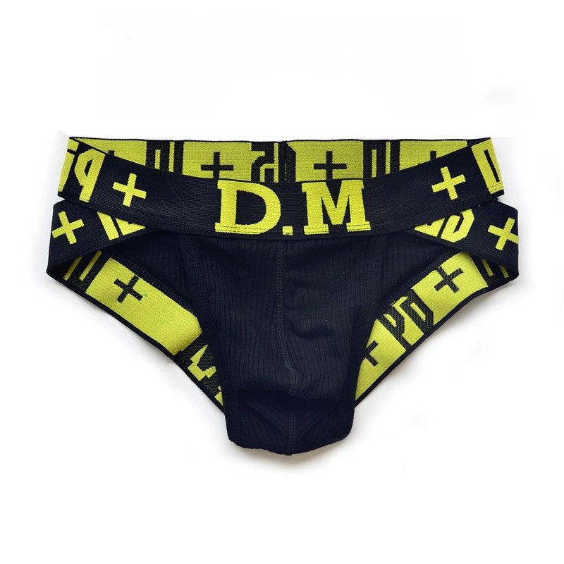 Men's Letter Fashion Low Waist Cotton Briefs